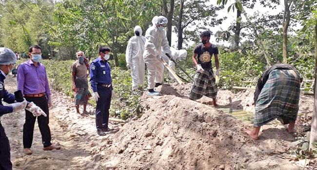 দিনাজপুরে করোনা উপসর্গে মৃত ব্যক্তি দাফনে বাধা
