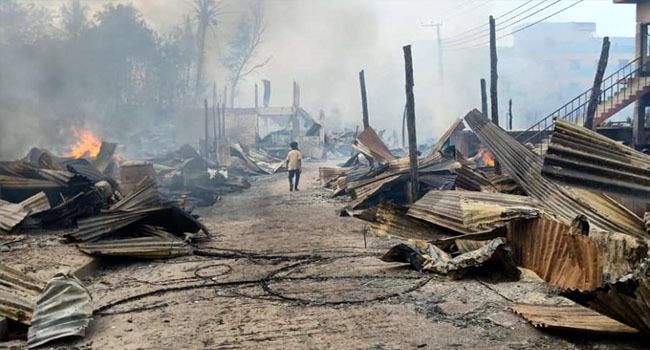 বান্দরবানে দেড় শতাধিক দোকান বসতঘর ভস্মীভূত