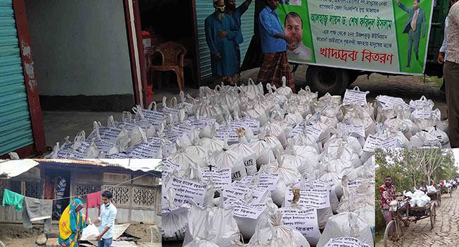 বাগেরহাটে আড়াই হাজার কর্মহীনদের বাড়িতে খাদ্য সামগ্রী পৌছে দিলেন বিএনপি নেতা ড. ফরিদুল