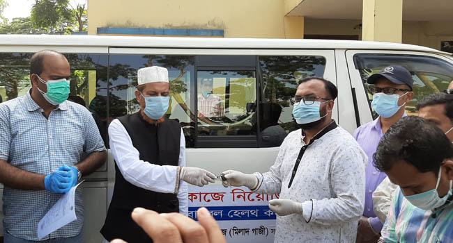 নবীগঞ্জ করোনা চিকিৎসায় মাইক্রো প্রদান করলেন এমপি