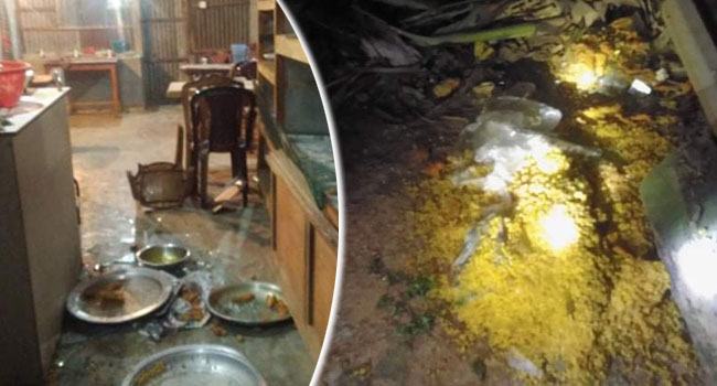 কাপাসিয়ায় ইফতার ফেলে দেয়ায় পুলিশের উপর হামলা