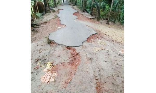 বেড়িবাঁধ ভেঙে হুমকির মুখে হোসেনপুরের চরাঞ্চল