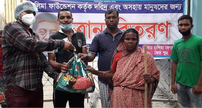 ফরিদপুরে ১২শ’ পরিবারকে মানবিক খাদ্য সহায়তা