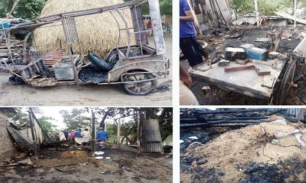 চাঁদরাতে ভয়াবহ অগ্নিকাণ্ডে নিঃস্ব অটোচালক সিরাজুল
