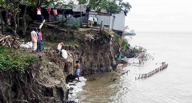 যমুনায় ভাঙন শুরু, শঙ্কা বাড়ছে তীরের জনপদে