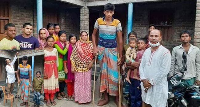 ৮ ফুট উচ্চতা নিয়ে বিপাকে যুবক সুবোল