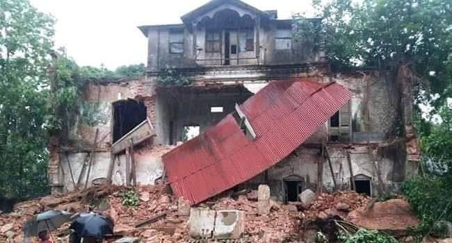 নাসিরনগরে নওয়াব বাড়ি আংশিক ক্ষতিগ্রস্থ