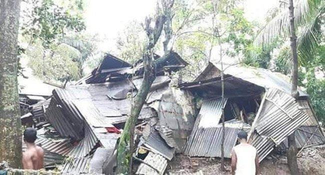 সরাইলে ঘূর্ণিঝড়ের তাণ্ডবে ৩ গ্রামের ৩০টি ঘর বাড়ি লণ্ডভণ্ড, আহত ৮