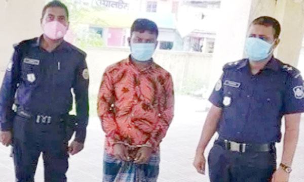 লালমোহনে সাজাপ্রাপ্ত পলাতক আসামী আটক