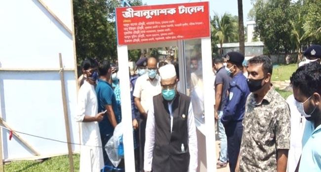 নবীগঞ্জে জীবানুনাশক টানেল উদ্বোধন করলেন এমপি মিলাদ গাজী