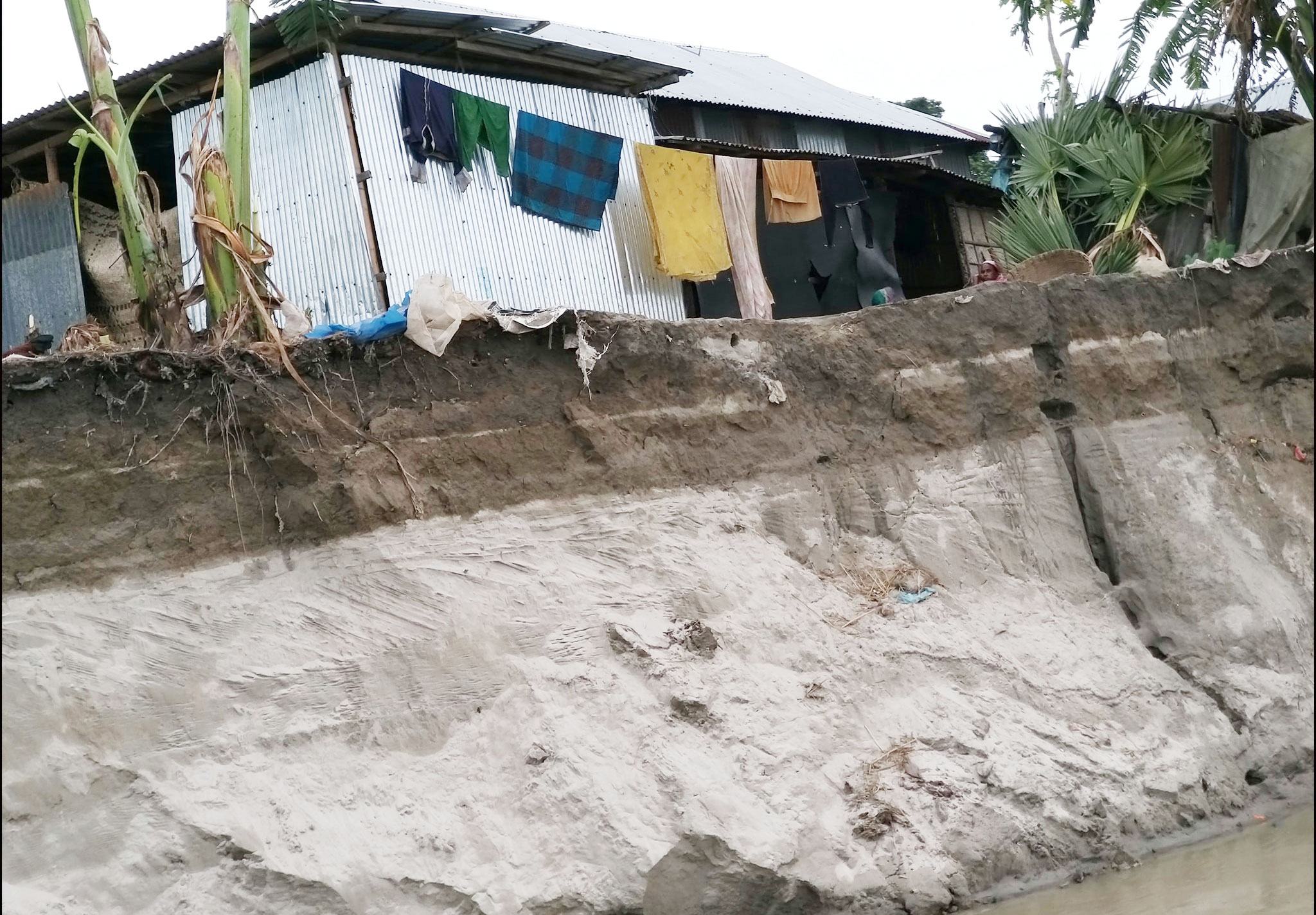হোসেনপুরে ব্রহ্মপুত্র নদের ভাঙনে গৃহহীন শতাধিক পরিবার