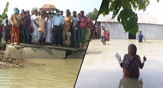 সিরাজগঞ্জে যমুনার পানি বৃদ্ধি; ব্যাপক ক্ষয়-ক্ষতি