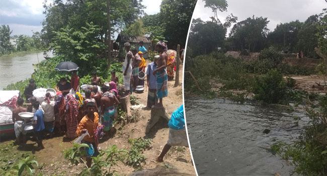 মেঘনার অব্যাহত ভাঙ্গন ৩০ বসত ঘর নদীগর্ভে বিলীন