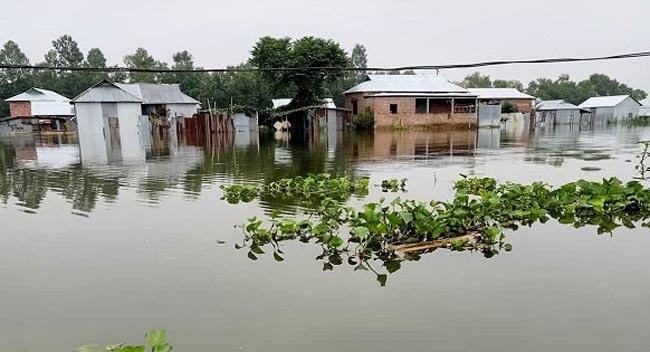 ব্রহ্মপুত্র নদের জোয়ারে হাজারো মানুষ পানিবন্দী