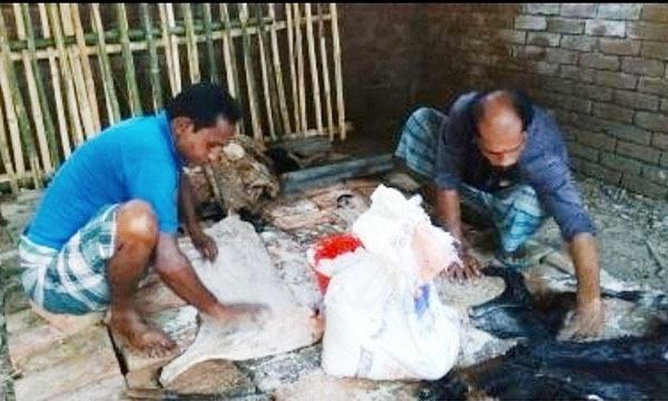 চুয়াডাঙ্গা দামুড়হুদায় কোরবানির চামড়া অবিক্রি