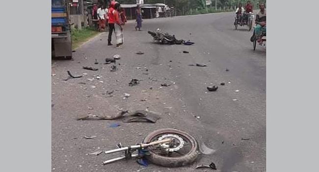 রাজবাড়ীতে ট্রাক-মোটরসাইকেল সংঘর্ষে ২ জন নিহত