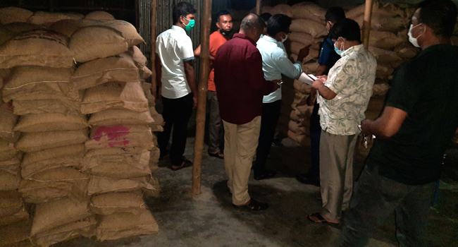 ইসলামপুরে প্রায় ২৮ মেট্রিক টন সরকারি চাল জব্দ