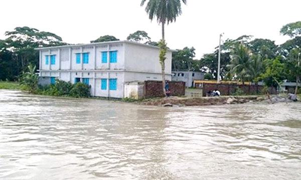 মুলাদীতে নদীগর্ভে হারিয়ে যাচ্ছে ব্রজোমহন সরকারি প্রাথমিক বিদ্যালয়
