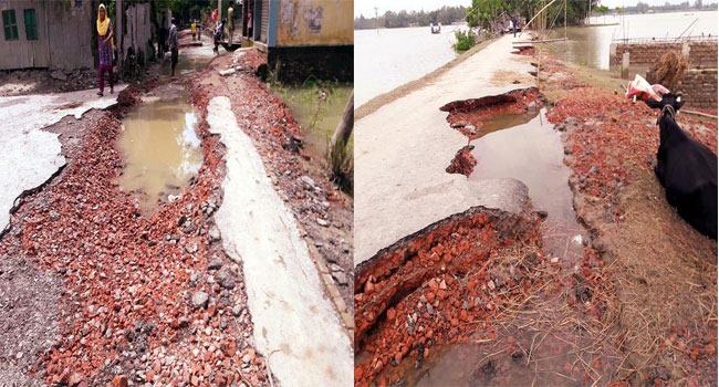 ইসলামপুরে তিন দফা বন্যায় ২০০ কিলোমিটার পাকা রাস্তা ও ২৭টি ব্রিজ-কালভার্ট ক্ষতিগ্রস্ত