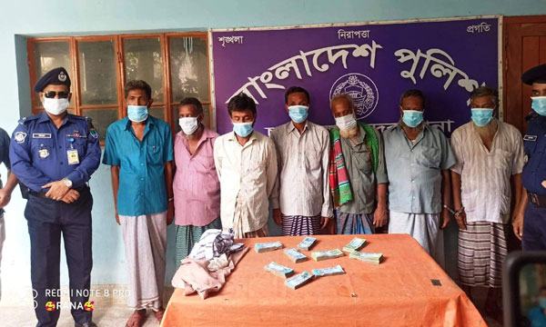 চুয়াডাঙ্গায় ব্যবসায়ীর টাকা ছিনতাই ঘটনায় গ্রেফতার ৭