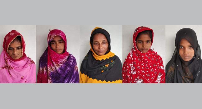 পোরশায় ফেনসিডিলসহ ৫ নারী আটক