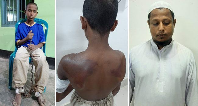 ধানক্ষেত থেকে শিকল বাধা মাদরাসা ছাত্র উদ্ধার