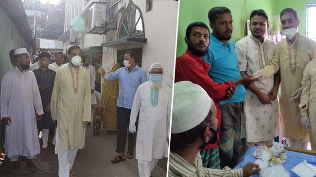 মসজিদে বিস্ফোরণে ক্ষতিগ্রস্ত পরিবারের পাশে জামায়াত নেতৃবৃন্দ
