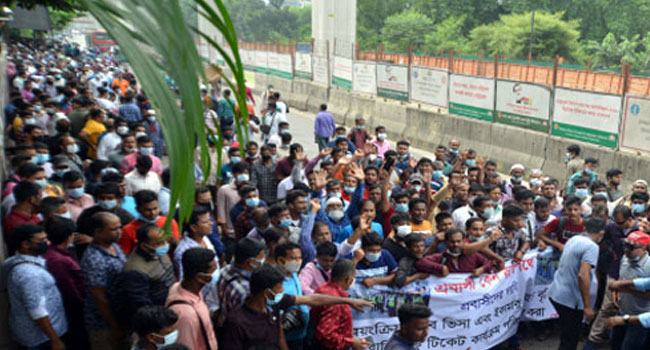 রাজধানীতে সৌদি প্রবাসীদের বিক্ষোভ