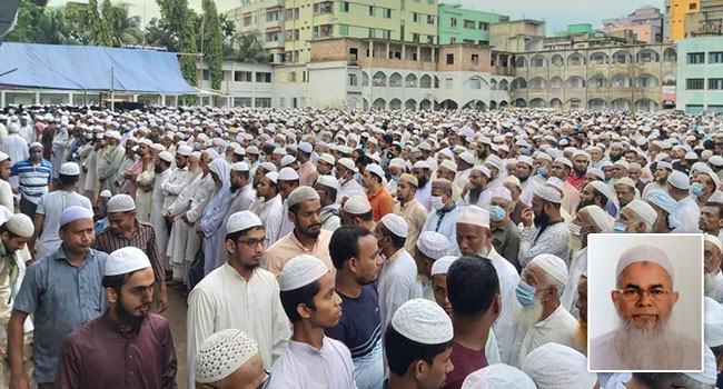 ফেনীতে হেফাজত আমীর মাওলানা আবুল কাশেমের জানাযায় মুসল্লীর ঢল
