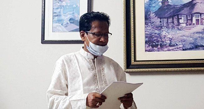 ফলাফল প্রত্যাখ্যান করে বিএনপি প্রার্থীর সংবাদ সম্মেলন