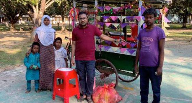 সন্তানের খাবারের জন্য চুল বিক্রি করা সেই মাকে ইউএনও’র সহায়তা