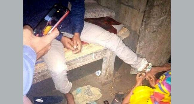 শ্বশুরবাড়িতে শিকলে বাঁধা জামাই, শাশুড়িসহ আটক ২