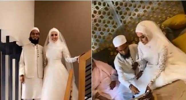 এবার গুজরাতের মাওলানা মুফতি আনাসকে বিয়ে করলেন সানা খান