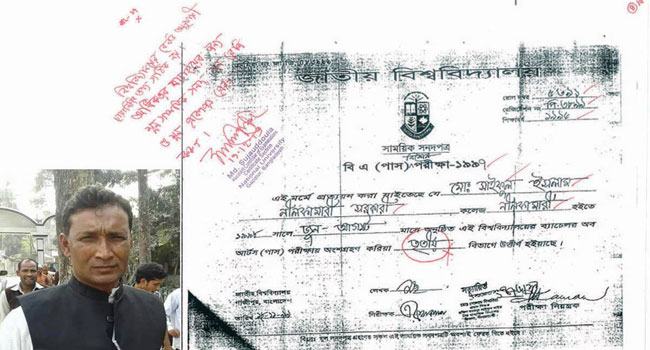 ভুয়া সনদে শিক্ষকতা করছেন আওয়ামী লীগ নেতা!