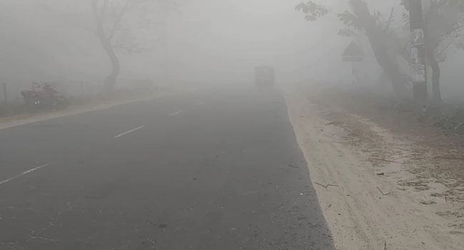 তেঁতুলিয়ায় সর্বনিম্ন তাপমাত্রা, বৃষ্টির মতো কুয়াশা