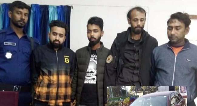 যশোরে প্রাইভেটকার ভর্তি মাদক, ৪ কারবারি আটক