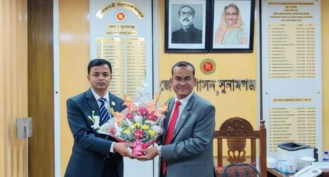 যোগদান করেছেন সুনামগঞ্জের নতুন জেলা প্রশাসক