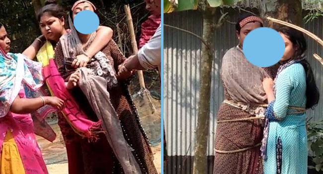ঋণের টাকা পরিশোধ করতে না পারায় মা-মেয়েকে গাছে বেঁধে নির্যাতন