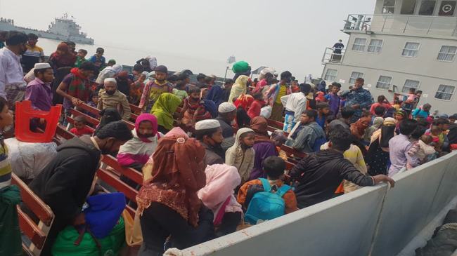 ৪র্থ দফায় ভাসানচরে পৌঁছেছে ২ হাজার রোহিঙ্গা শরণার্থী