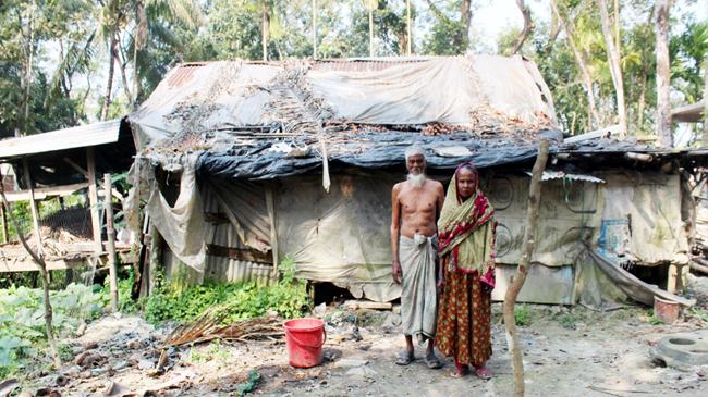 রাজাপুরে দৃষ্টিহীন স্বামীকে নিয়ে ঝুপড়ি ঘরে সেতারার কষ্টের সংসার