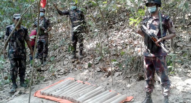 সাতছড়ি জাতীয় উদ্যান থেকে আরো ১৮টি রকেট লঞ্চারের গোলা উদ্ধার