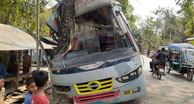 দুমকিতে সড়ক দুর্ঘটনায় ১০ যাত্রী আহত