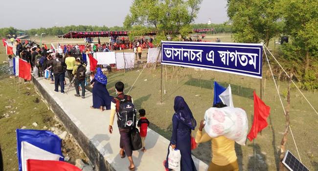 প্রথমবারের মতো ভাসানচরে জাতিসঙ্ঘ প্রতিনিধি দল