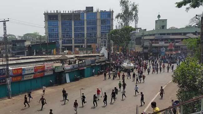 সিলেটে হেফাজত ও ছাত্রলীগ কর্মীদের মধ্যে দফায় দফায় সংঘর্ষ