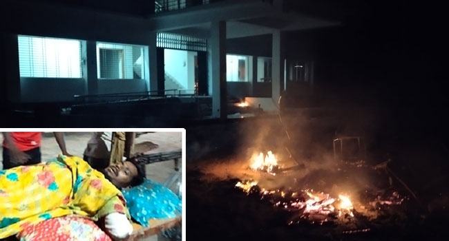 সালথায় এসিল্যান্ডের সহকারীর আঘাতে একজন আহত হওয়ার ঘটনায় তুলকালাম, অফিসে আগুন