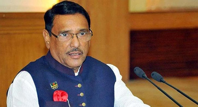 করোনা নিয়ে রাজনীতি না করে জনগণের পাশে দাঁড়ান : বিএনপিকে ওবায়দুল কাদের