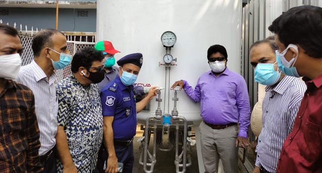 বগুড়া মোহাম্মাদ আলী হাসপাতালে কেন্দ্রীয় অক্সিজেন সরবরাহ চালু