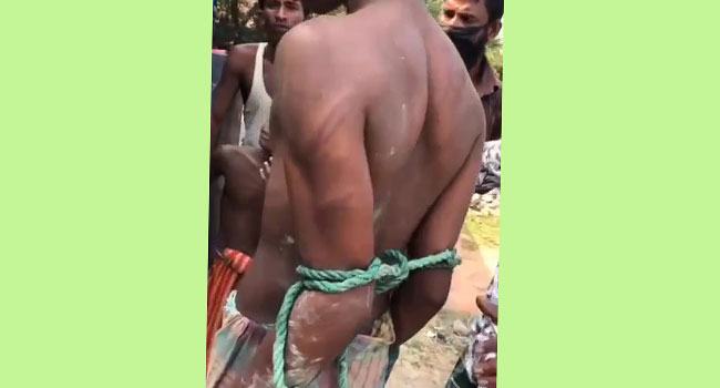 নোয়াখালীতে তুচ্ছ ঘটনায় কিশোরকে গাছে বেঁধে নির্যাতন