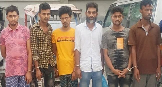 ফতুল্লায় আন্তঃজেলা গাড়ি চোর চক্রের ৬ সদস্য গ্রেফতার