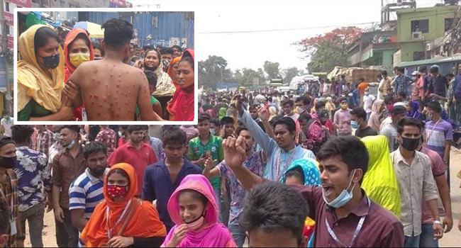 ছুটি নিয়ে টঙ্গীতে পুলিশ-পোশাকশ্রমিক সংঘর্ষ, আহত অর্ধ শতাধিক
